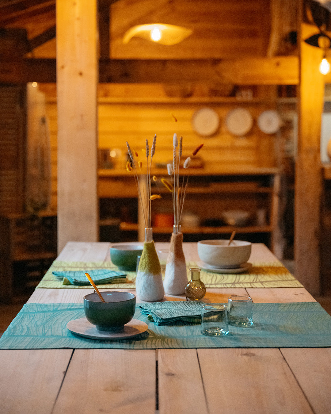 CHEMIN DE TABLE RACINE VERT