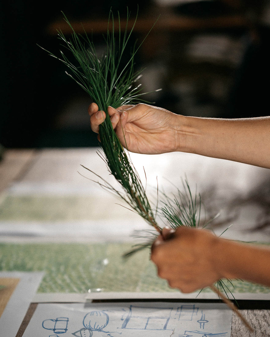 CHEMIN DE TABLE RACINE VERT