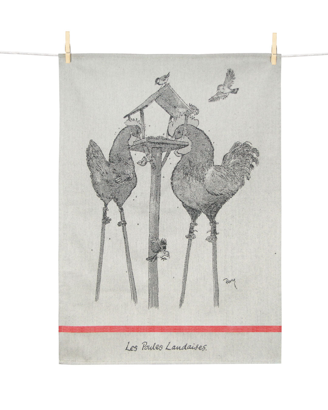 TORCHON LES POULES LANDAISES