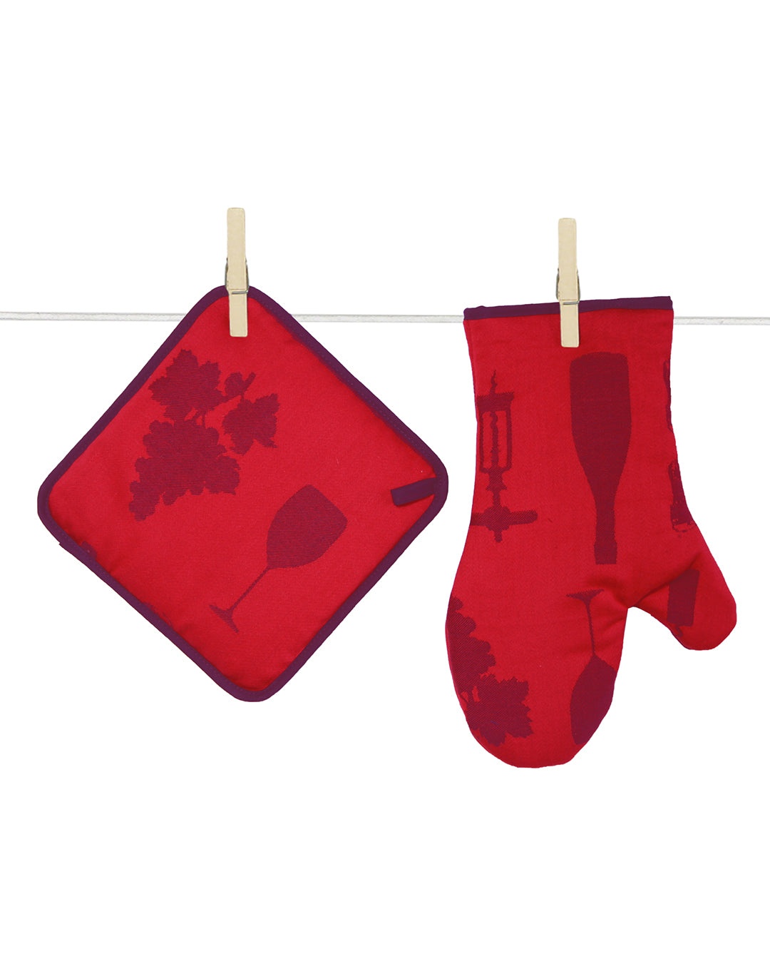 OFENHANDSCHUH UND TOPFLAPPEN " PETIT SOMMELIER"