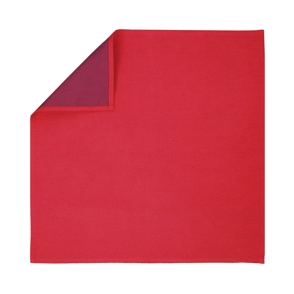 SERVIETTE ROUGE ENVERS AUBERGINE