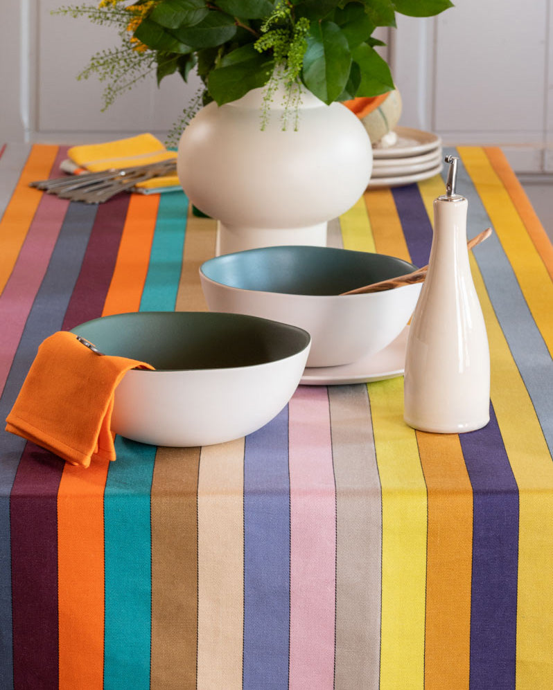 BESCHICHTETE TISCHDECKE REGENBOGEN