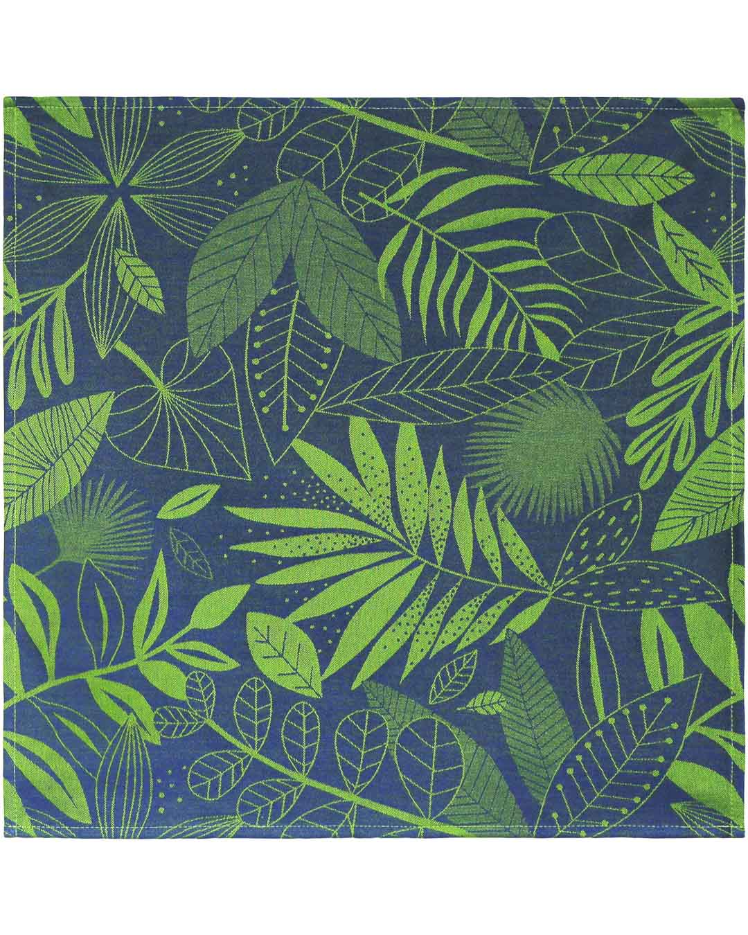 SERVIETTE FEUILLAGE BLEU