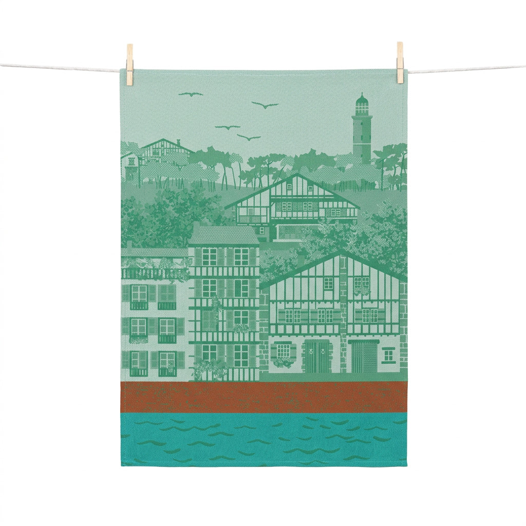 TORCHON MAISONS BASQUES