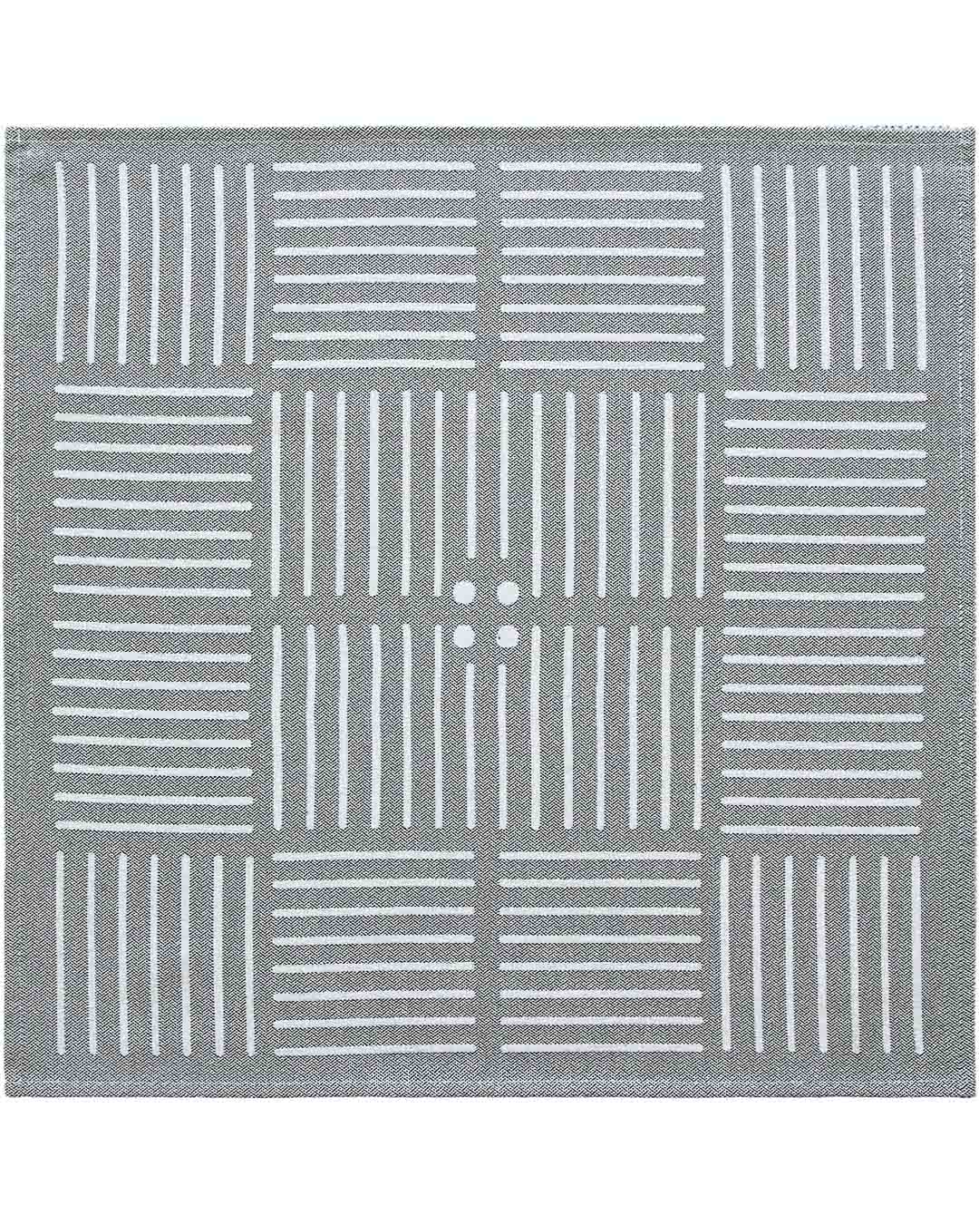 SERVIETTE FATXADA VERT DE GRIS/BLANC