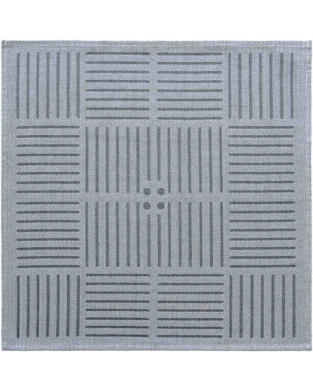 SERVIETTE FATXADA BLANC/VERT DE GRIS